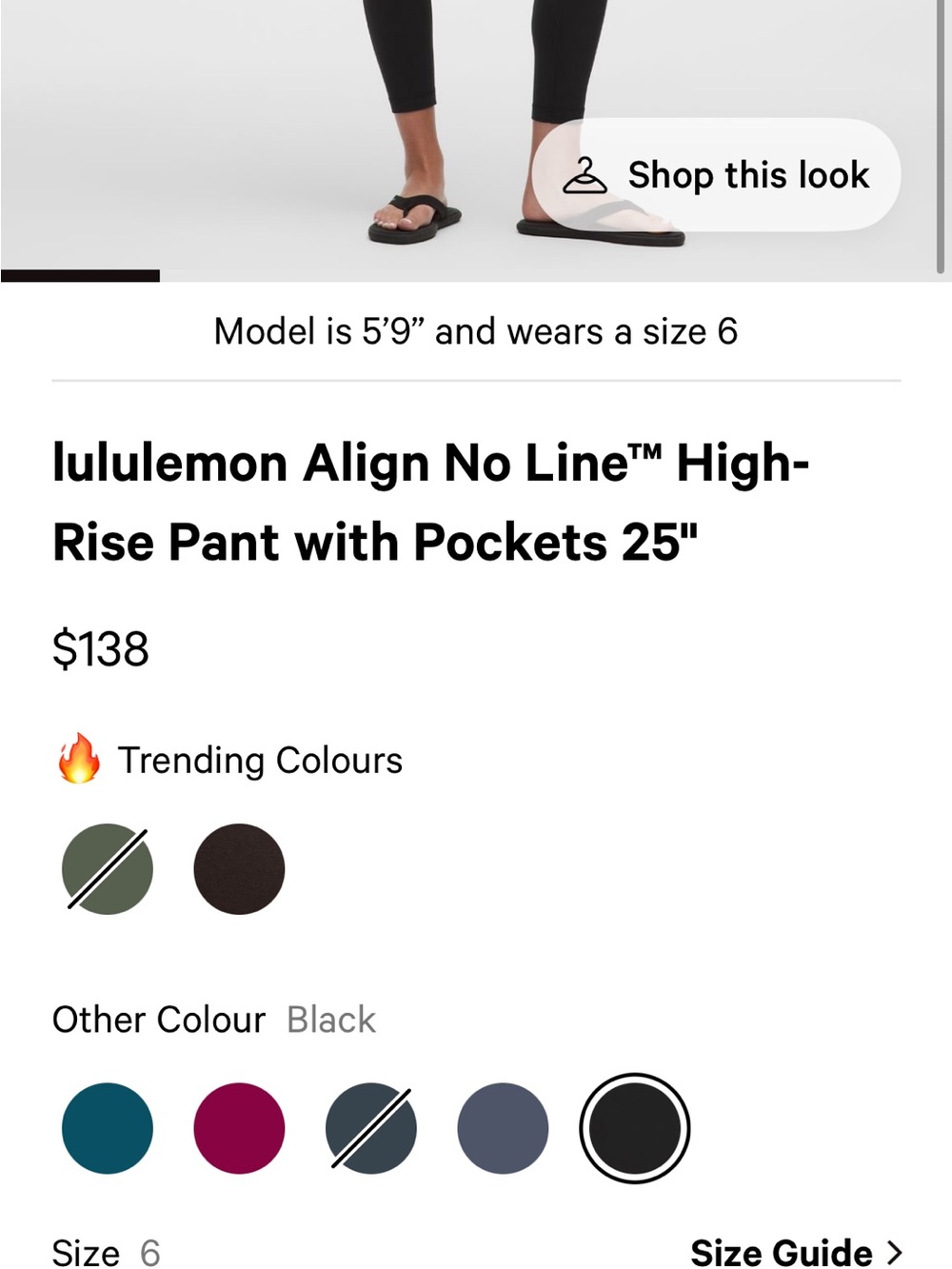 lululemon Align No Line High-Rise Leggings in Black